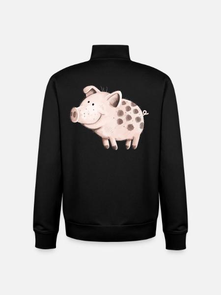 Süßes Schwein - Unisex Organic Zip Sweatshirt von Stanley/Stella - Schwarz