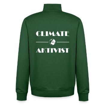 Activiste climat - Sweat zippé unisexe en coton bio Stanley/Stella - vert bouteille - Dos - AI Model Male 185 dark (185cm)