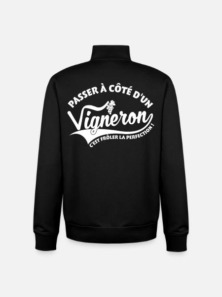 Winemaker Perfection - Unisex Organic Zip Sweatshirt by Stanley/Stella - black