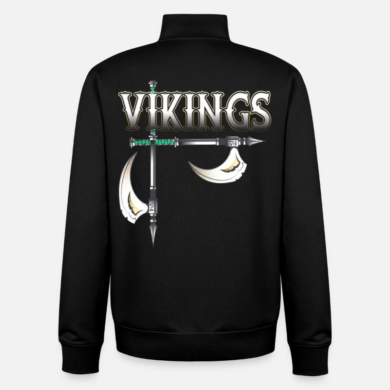Viking warrior - Unisex Organic Zip Sweatshirt by Stanley/Stella - black