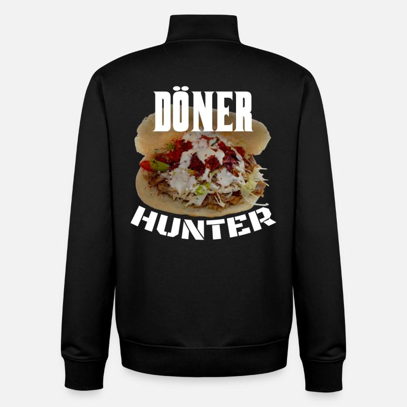 Doner kebab hunter - Unisex Organic Zip Sweatshirt by Stanley/Stella - black