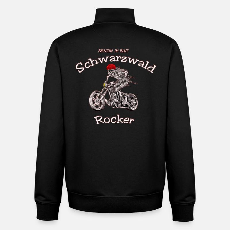 Schwarzwald Skelett-Rocker - Unisex Organic Zip Sweatshirt von Stanley/Stella - Schwarz