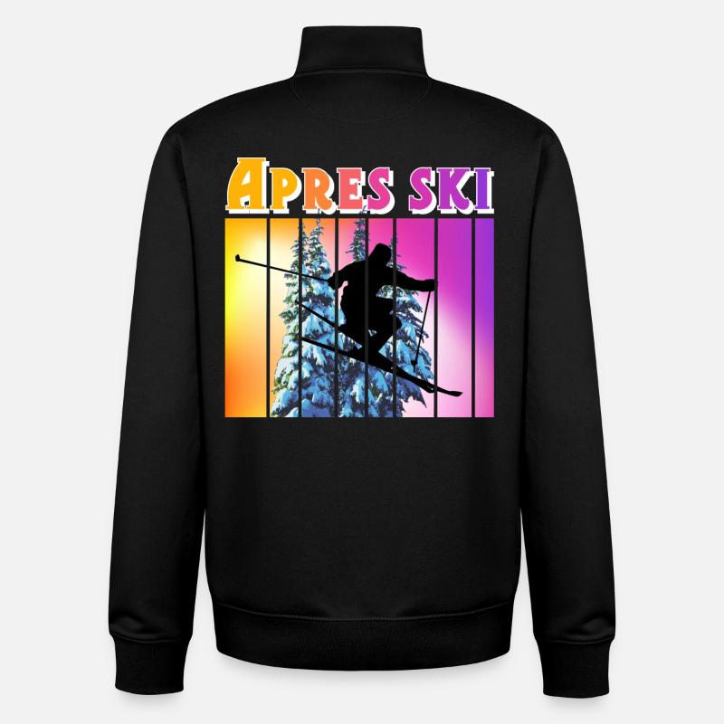 Apres ski - Sweat zippé unisexe en coton bio Stanley/Stella - noir