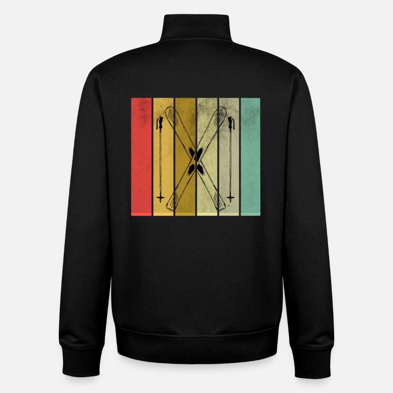 ski - Sweat zippé unisexe en coton bio Stanley/Stella - noir