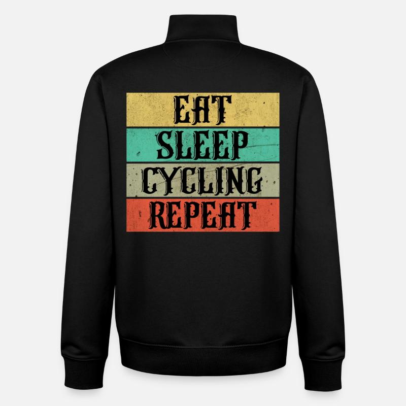 Cycling Radfahren - Unisex Organic Zip Sweatshirt von Stanley/Stella - Schwarz