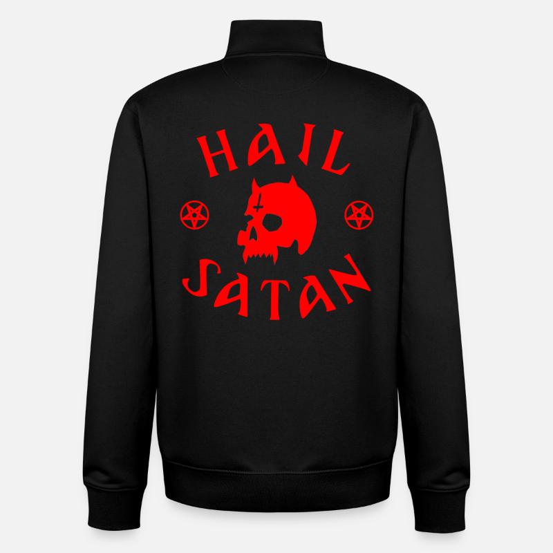Je vous salue Satan - Sweat zippé unisexe en coton bio Stanley/Stella - noir