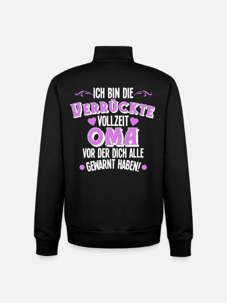 Oma - Unisex Organic Zip Sweatshirt von Stanley/Stella - Schwarz