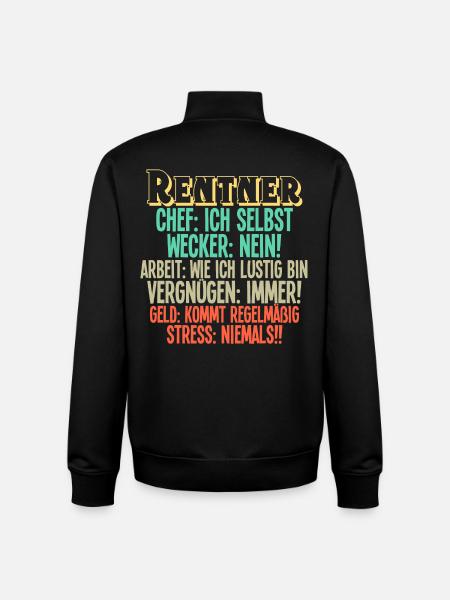 Rentner Rente - Unisex Organic Zip Sweatshirt von Stanley/Stella - Schwarz