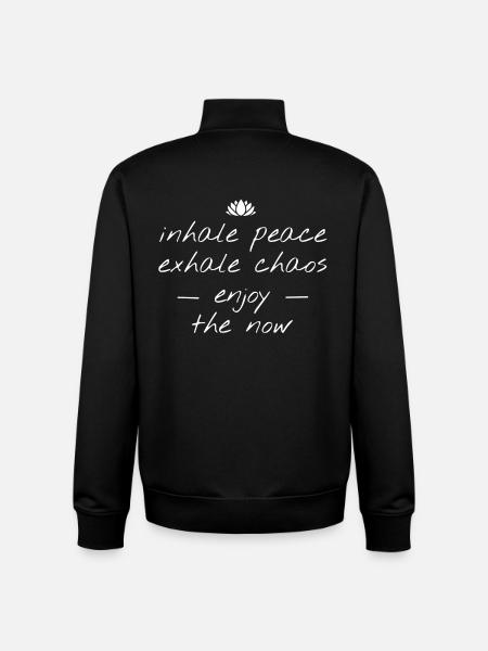 yoga - Sweat zippé unisexe en coton bio Stanley/Stella - noir