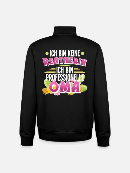 Oma Rentnerin - Unisex Organic Zip Sweatshirt von Stanley/Stella - Schwarz