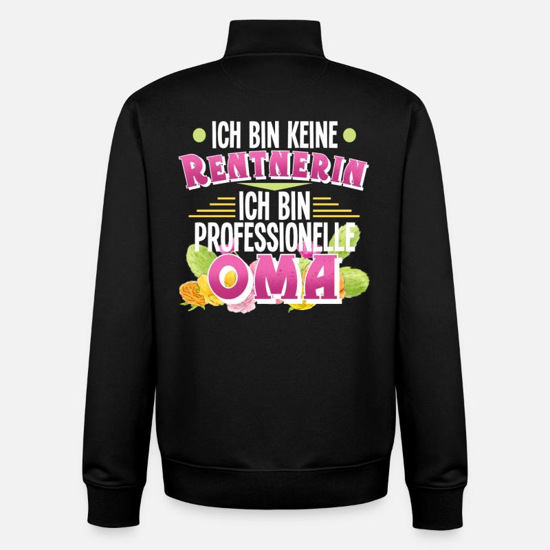 Oma Rentnerin - Unisex Organic Zip Sweatshirt von Stanley/Stella - Schwarz