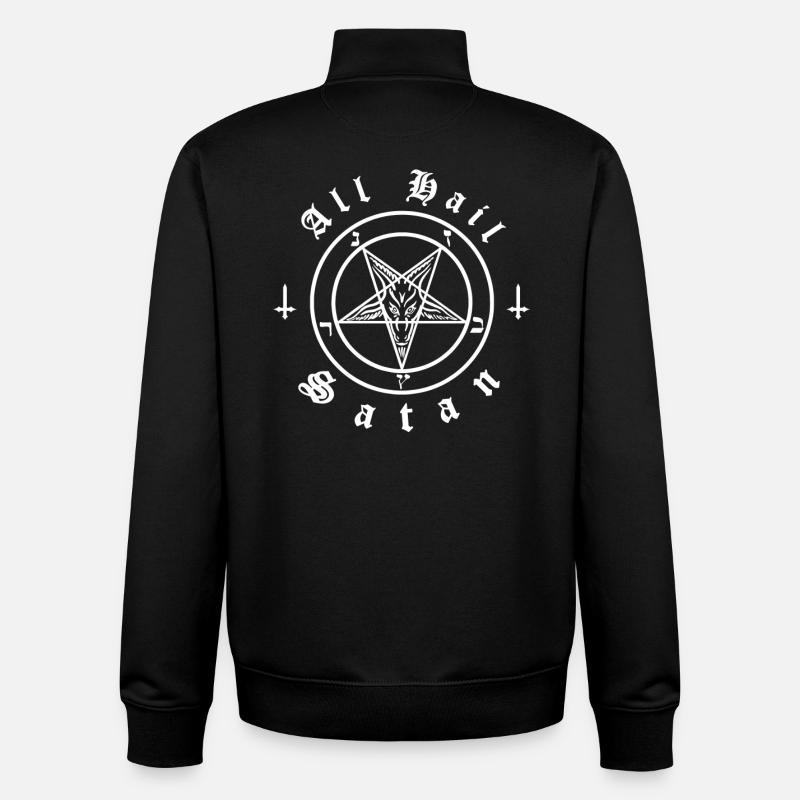 All Hail Satan - Unisex Organic Zip Sweatshirt by Stanley/Stella - black