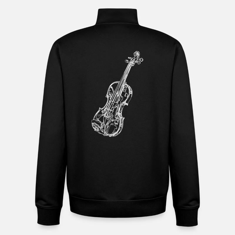 Geige - Unisex Organic Zip Sweatshirt von Stanley/Stella - Schwarz