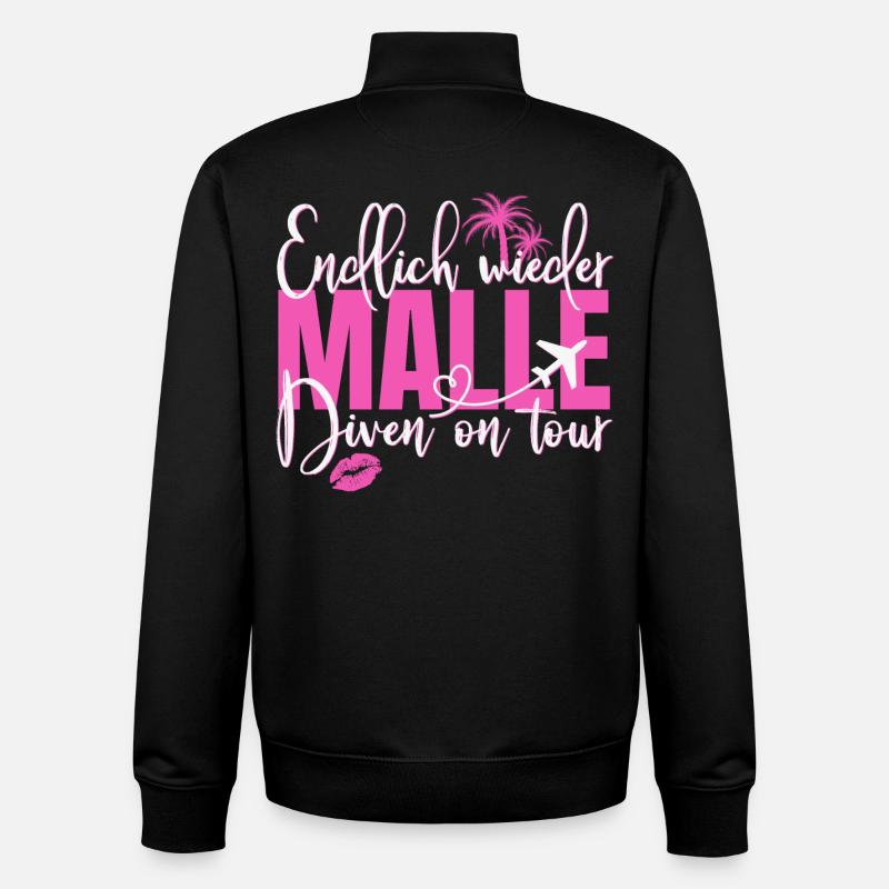 Mallorca Spruch Endlich Wieder Malle Diven On Tour - Unisex Organic Zip Sweatshirt von Stanley/Stella - Schwarz