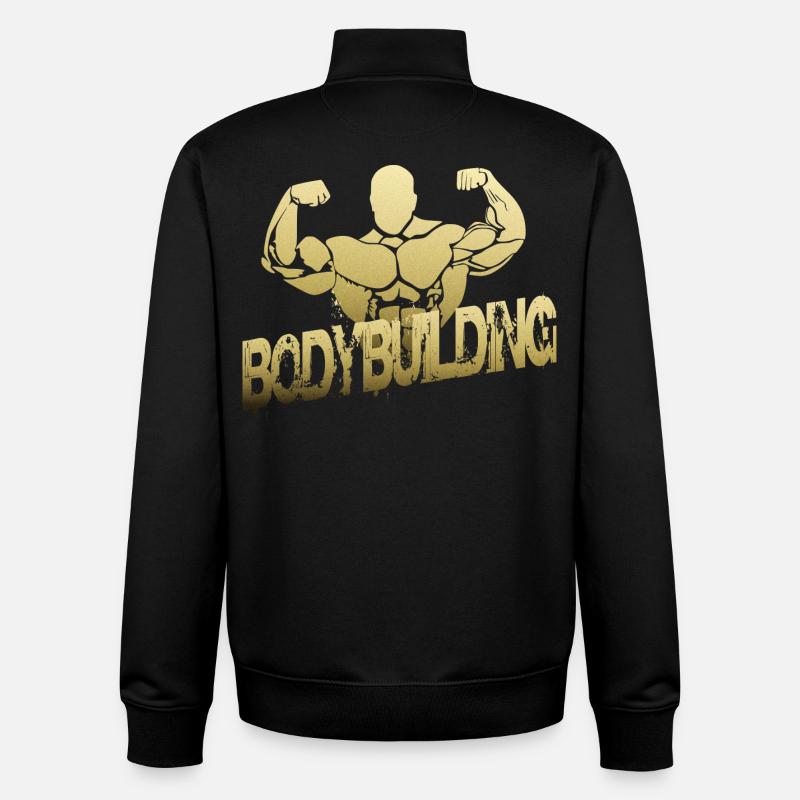 Musculation - Sweat zippé unisexe en coton bio Stanley/Stella - noir