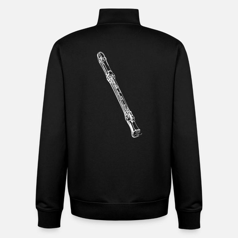Recorder - Unisex Organic Zip Sweatshirt by Stanley/Stella - black