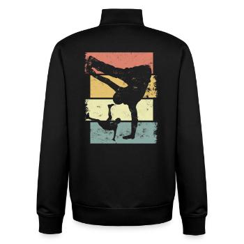 Breakdance - Unisex Organic Zip Sweatshirt von Stanley/Stella - Schwarz - Hinten - AI Model Male 185 light (185cm)