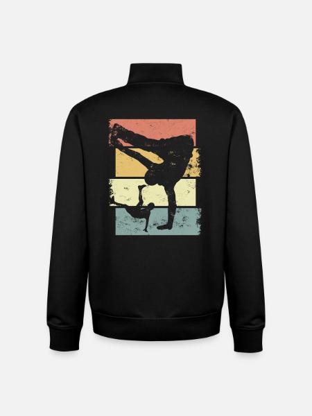 Breakdance - Unisex Organic Zip Sweatshirt by Stanley/Stella - black