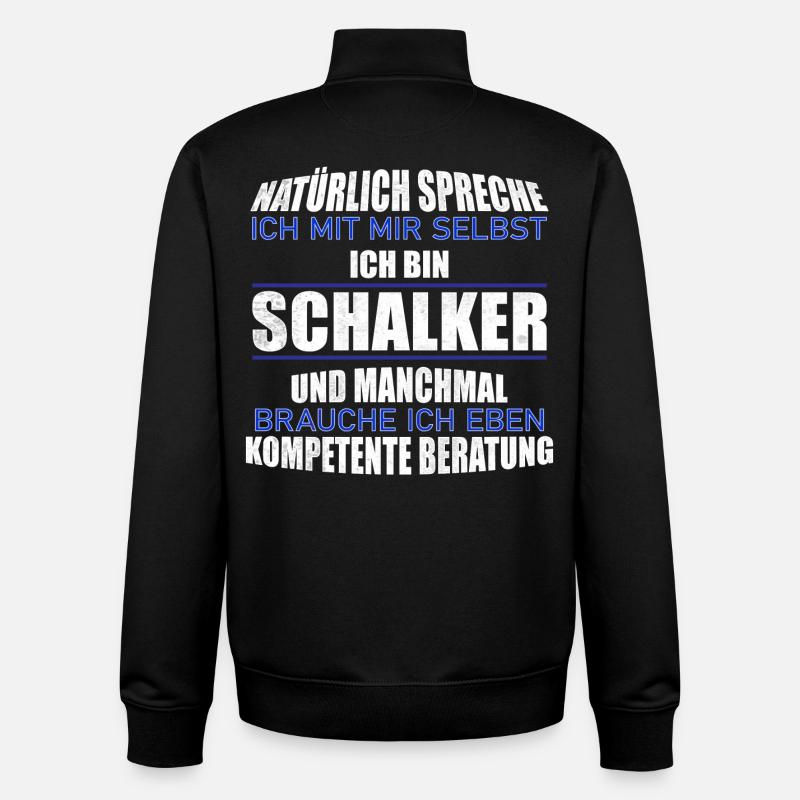 Idée cadeau Schalker - Sweat zippé unisexe en coton bio Stanley/Stella - noir