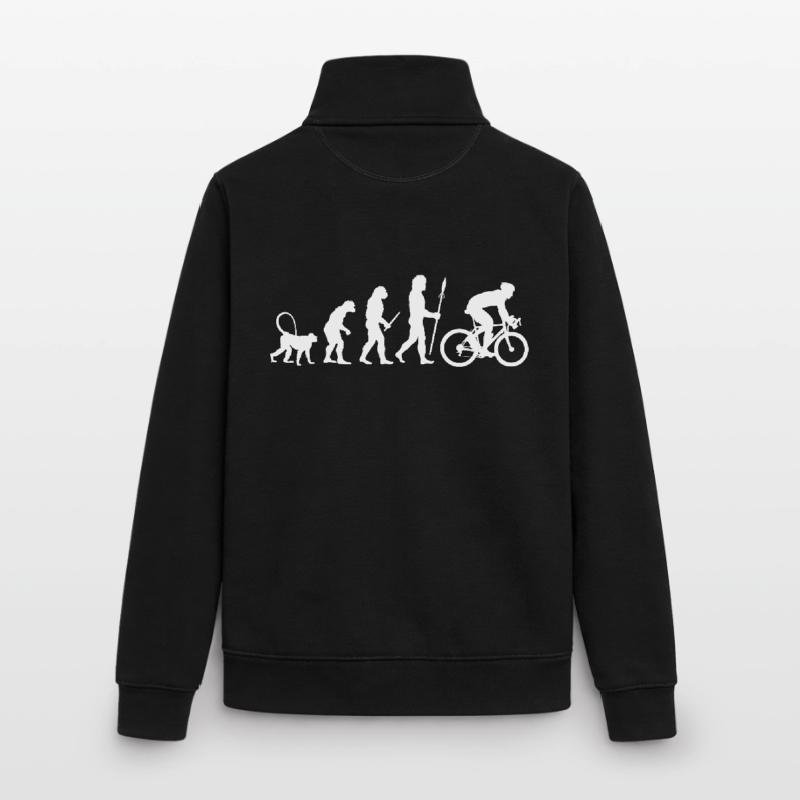 Evolution Radfahrer Unisex Organic Zip Sweatshirt von Stanley/Stella