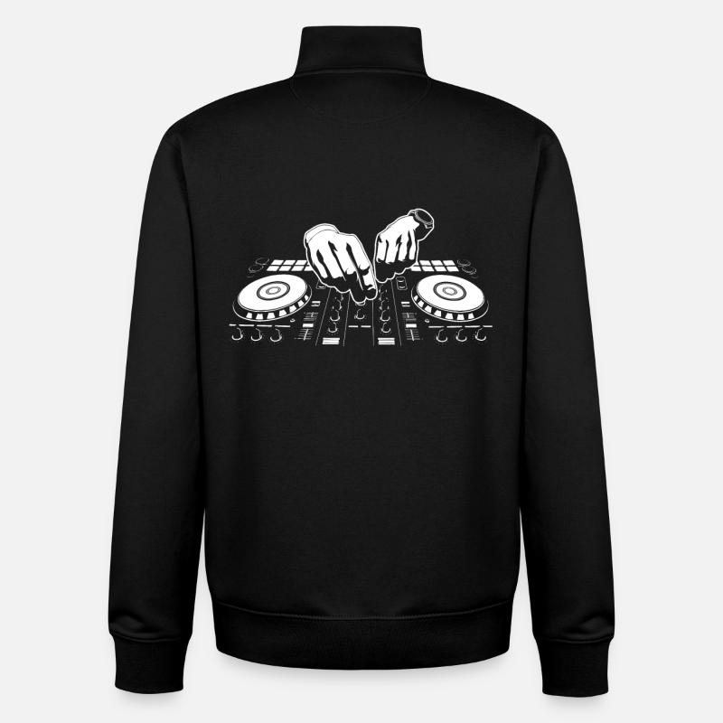 DJ - Sweat zippé unisexe en coton bio Stanley/Stella - noir