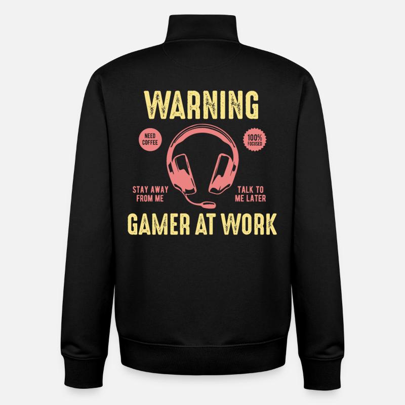 Computer games - Unisex Organic Zip Sweatshirt by Stanley/Stella - black