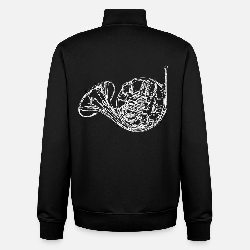Waldhorn - Unisex Organic Zip Sweatshirt von Stanley/Stella - Schwarz