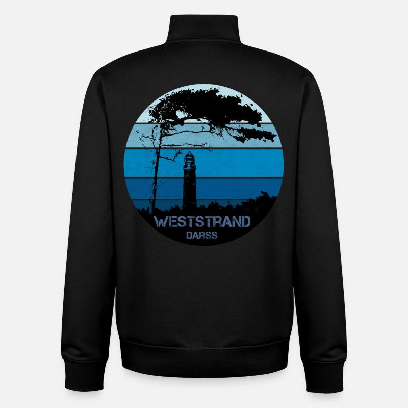 Ostsee, Darss, Weststrand - Unisex Organic Zip Sweatshirt von Stanley/Stella - Schwarz