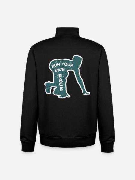 Runner motivation - Unisex Organic Zip Sweatshirt by Stanley/Stella - black