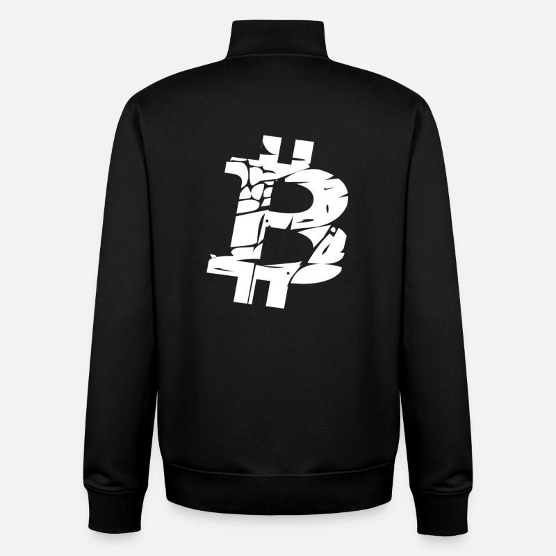 Révolution Bitcoin - Sweat zippé unisexe en coton bio Stanley/Stella - noir