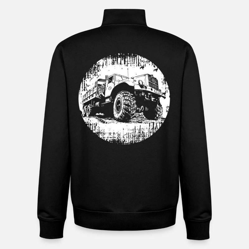 Kraz Camion GDR OSTALGIE - Sweat zippé unisexe en coton bio Stanley/Stella - noir