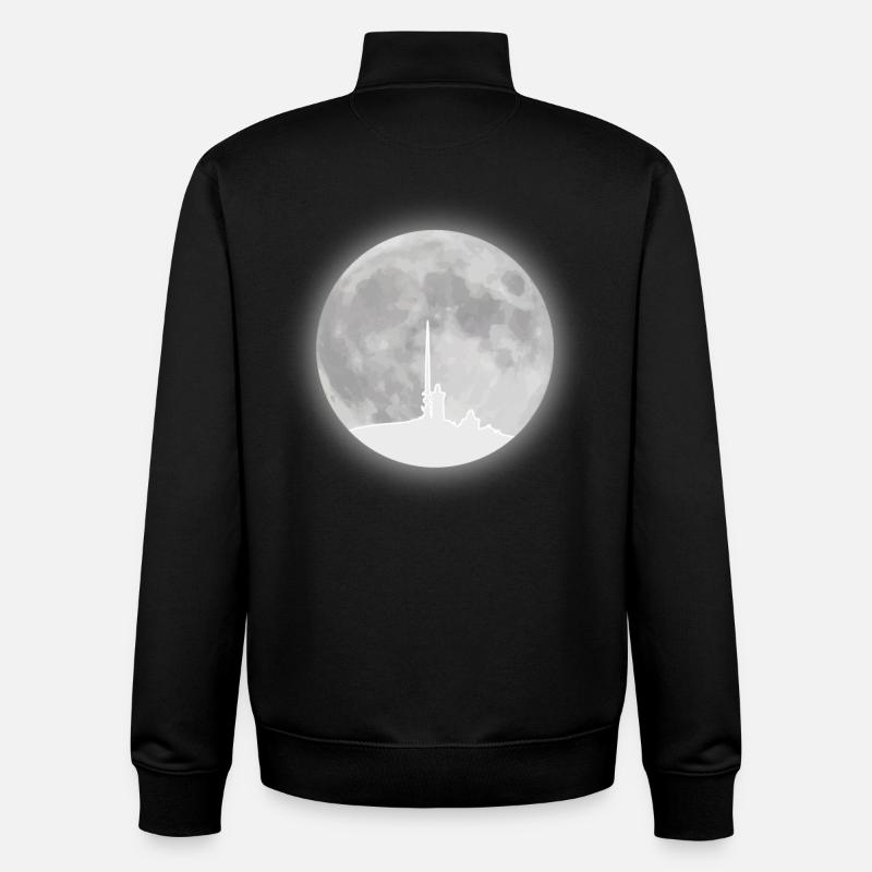 Chunk full moon resin - Unisex Organic Zip Sweatshirt by Stanley/Stella - black