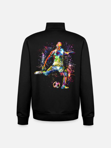 Playing soccer - Soccer player - Unisex Organic Zip Sweatshirt by Stanley/Stella - black