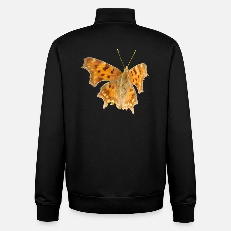 Butterfly C-Moth - Unisex Organic Zip Sweatshirt by Stanley/Stella - black