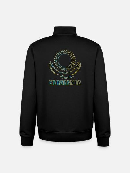 Karaganda Kazakhstan gift - Unisex Organic Zip Sweatshirt by Stanley/Stella - black