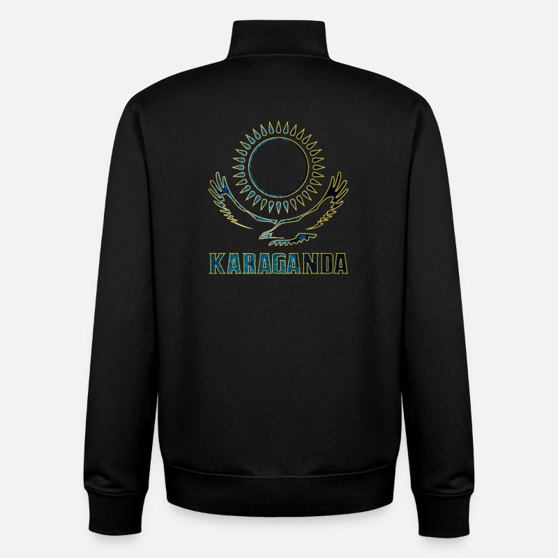 Karaganda Kasachstan Geschenk - Unisex Organic Zip Sweatshirt von Stanley/Stella - Schwarz