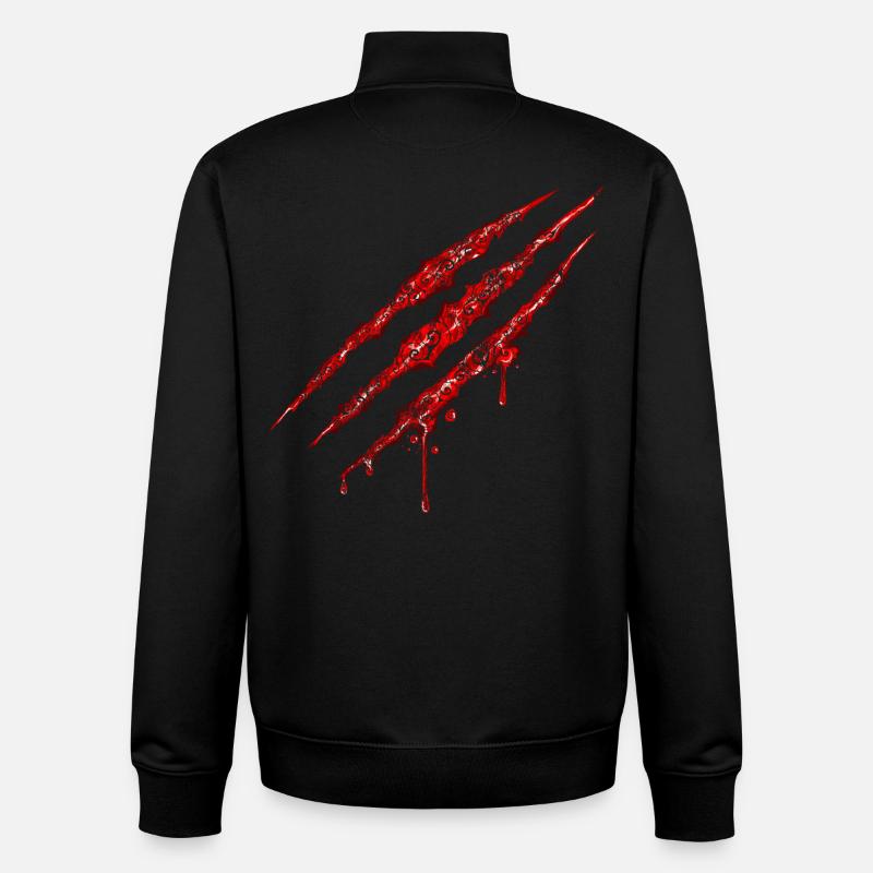 Swirly Claw Marks - Unisex Organic Zip Sweatshirt von Stanley/Stella - Schwarz