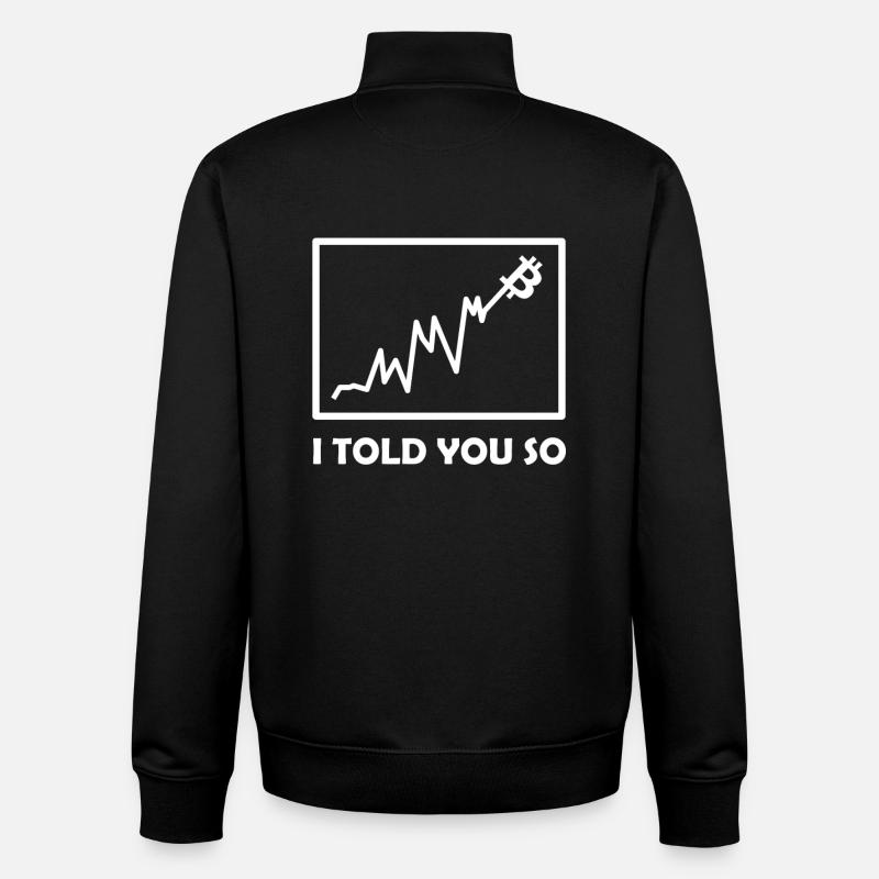 Je t'ai dit - Sweat zippé unisexe en coton bio Stanley/Stella - noir