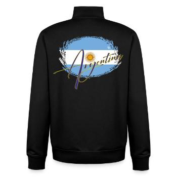 Argentinien Signatrue - Unisex Organic Zip Sweatshirt von Stanley/Stella - Schwarz - Hinten - AI Model Male 185 light (185cm)