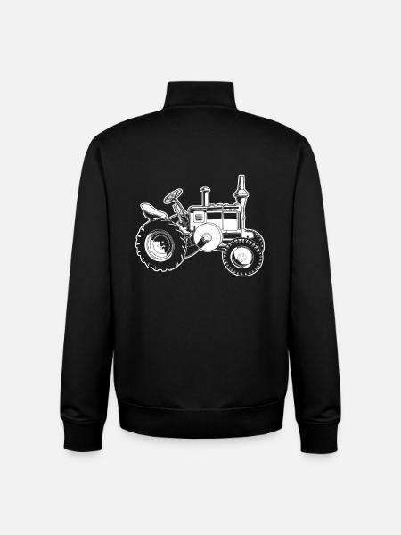 tractor - Unisex Organic Zip Sweatshirt by Stanley/Stella - black