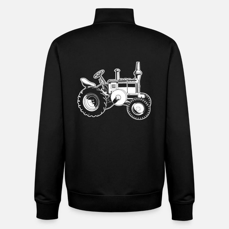 tracteur - Sweat zippé unisexe en coton bio Stanley/Stella - noir