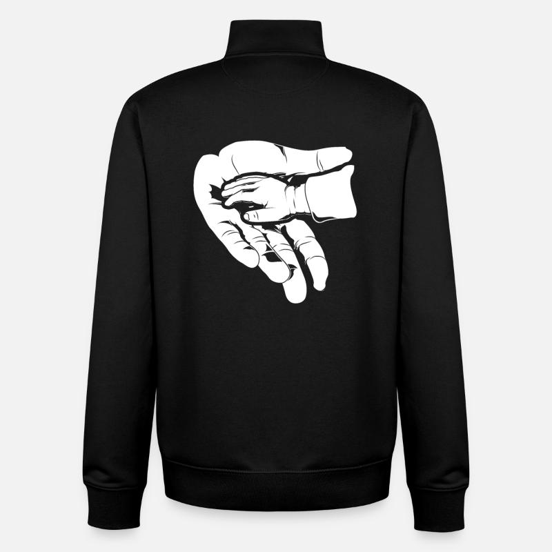 Père et fille - Sweat zippé unisexe en coton bio Stanley/Stella - noir