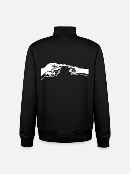 Pere fils - Sweat zippé unisexe en coton bio Stanley/Stella - noir