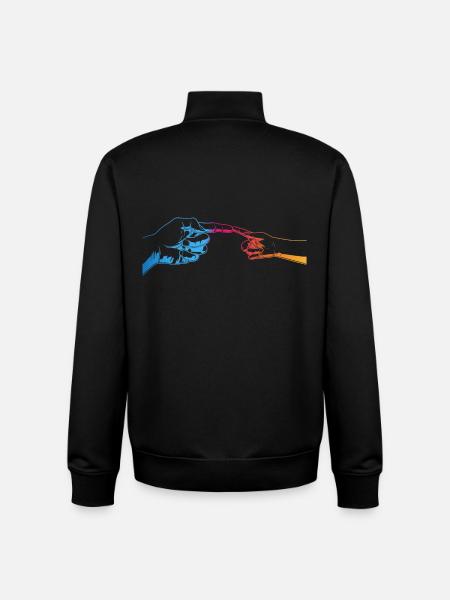 père et fille - Sweat zippé unisexe en coton bio Stanley/Stella - noir
