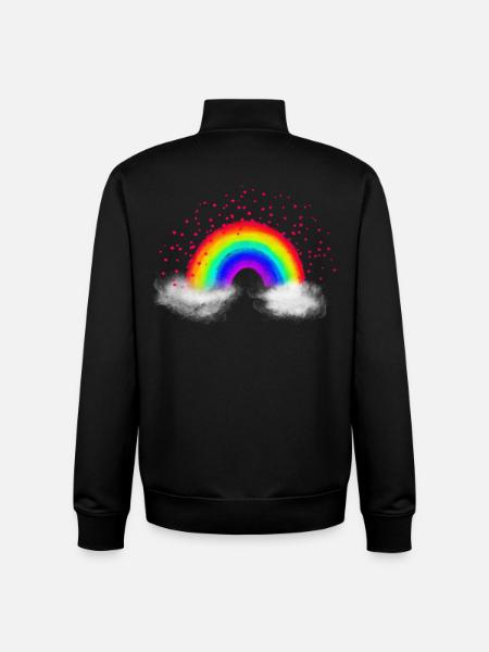 Rainbow clouds - Unisex Organic Zip Sweatshirt by Stanley/Stella - black