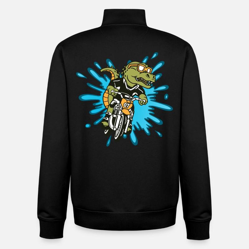 Alligator Motocross - Unisex Organic Zip Sweatshirt von Stanley/Stella - Schwarz