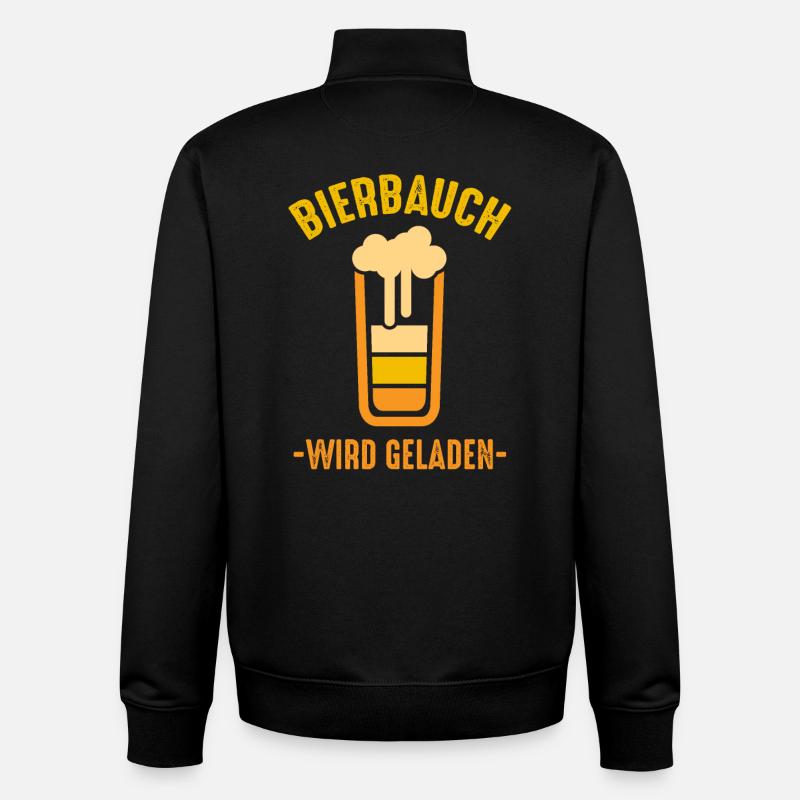 Bierbauch - Unisex Organic Zip Sweatshirt von Stanley/Stella - Schwarz