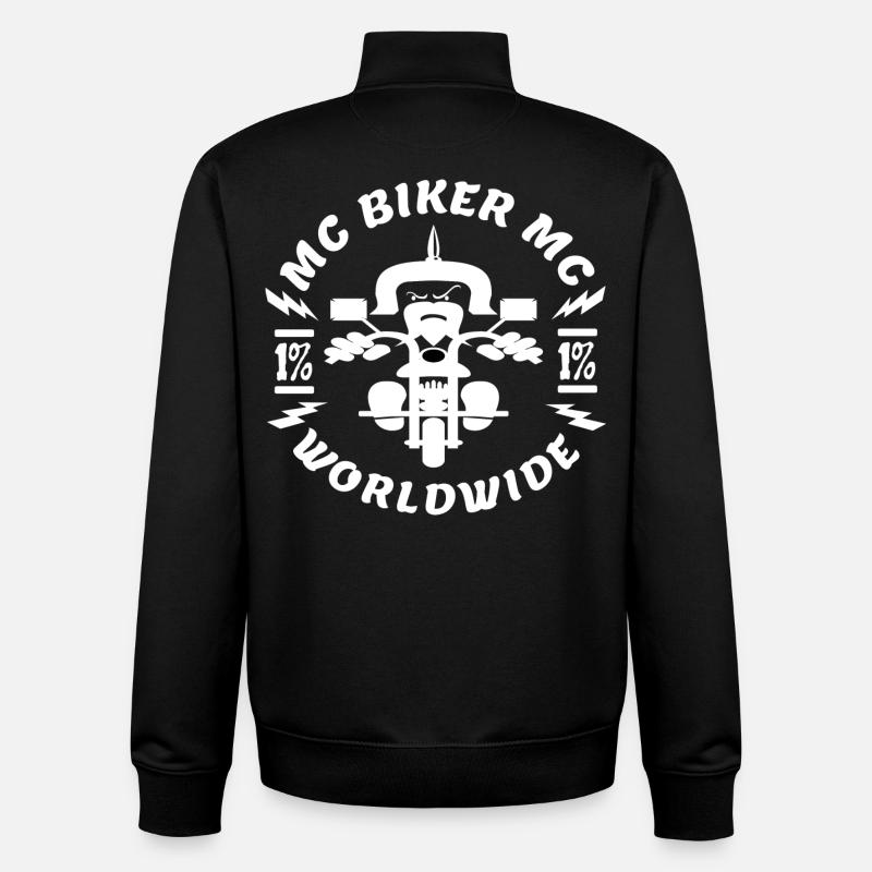 Motorradfahrer, Biker - Unisex Organic Zip Sweatshirt von Stanley/Stella - Schwarz