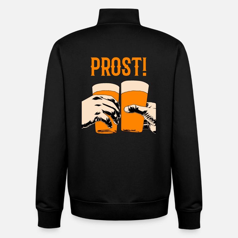 Trinkspruch - Unisex Organic Zip Sweatshirt von Stanley/Stella - Schwarz