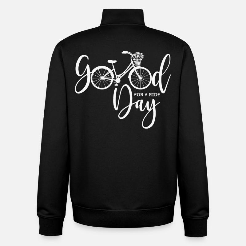 Bicyclette - Sweat zippé unisexe en coton bio Stanley/Stella - noir